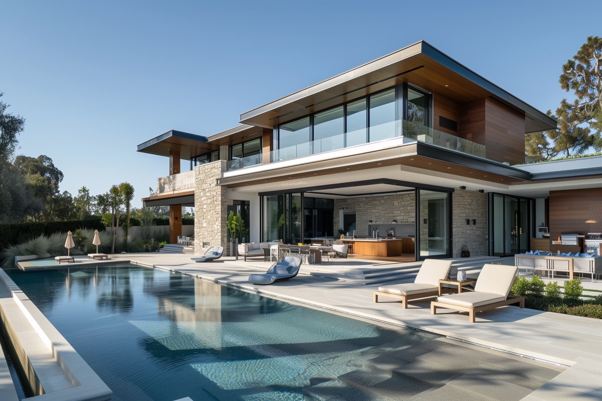 Modern Coastal architectural rendering
